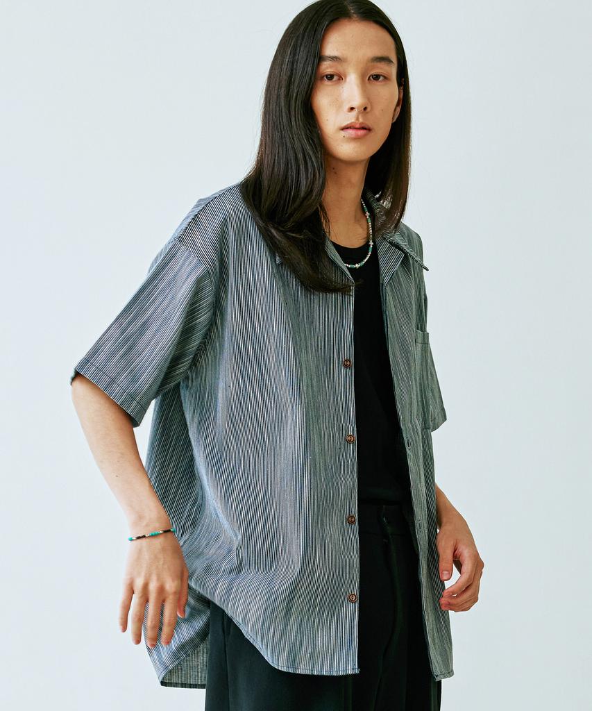 KND Aoiiro Striped Open Collar Shirt
