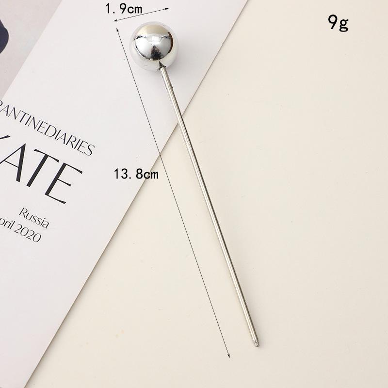 Simple And Versatile Pearl Hairpin, Hair Accessories, Niche Cold Hairpin, Modern One-Character Plain Hairpin.