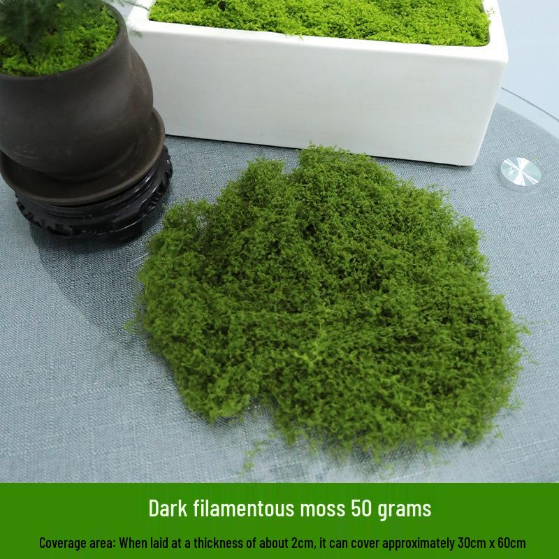 Artificial Moss Silk Grass Lawn for Landscaping and Decoration
