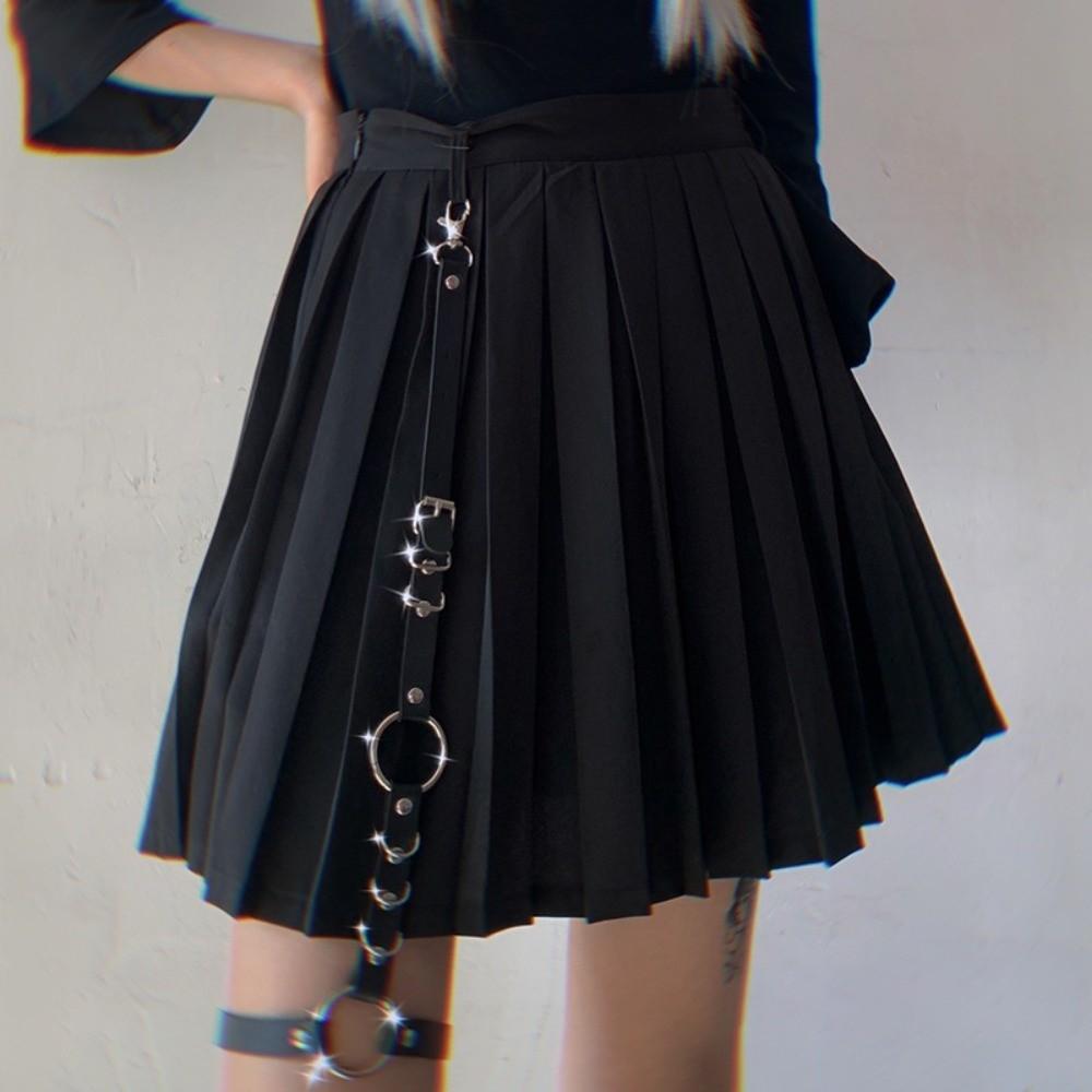 Hip Hop Skirt Belt Metal JK Leg Loop Personality Waist Chain  Girls