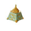 Trapezoidal Classical Incense Burner Gold Metal Combination Incense Burner Classical Retro Style Aromatherapy Burner