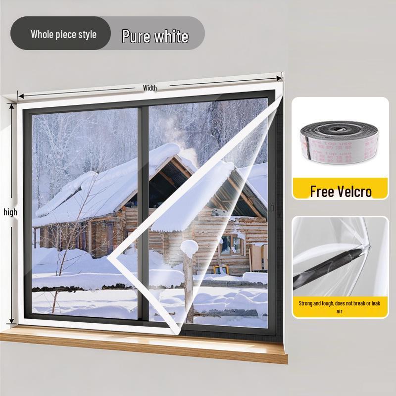 Самоклеящаяся зимняя теплоизоляционная пленка: Ветрозащитная, морозостойкая оконная уплотнительная лента 0.1x0.1cm