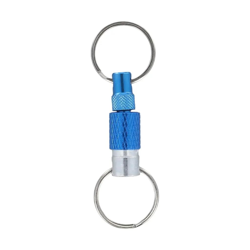 Portable Keychain With Detachable Quick Release Metal Key Ring° Rotation Dual Ring Buckle Hand Tools