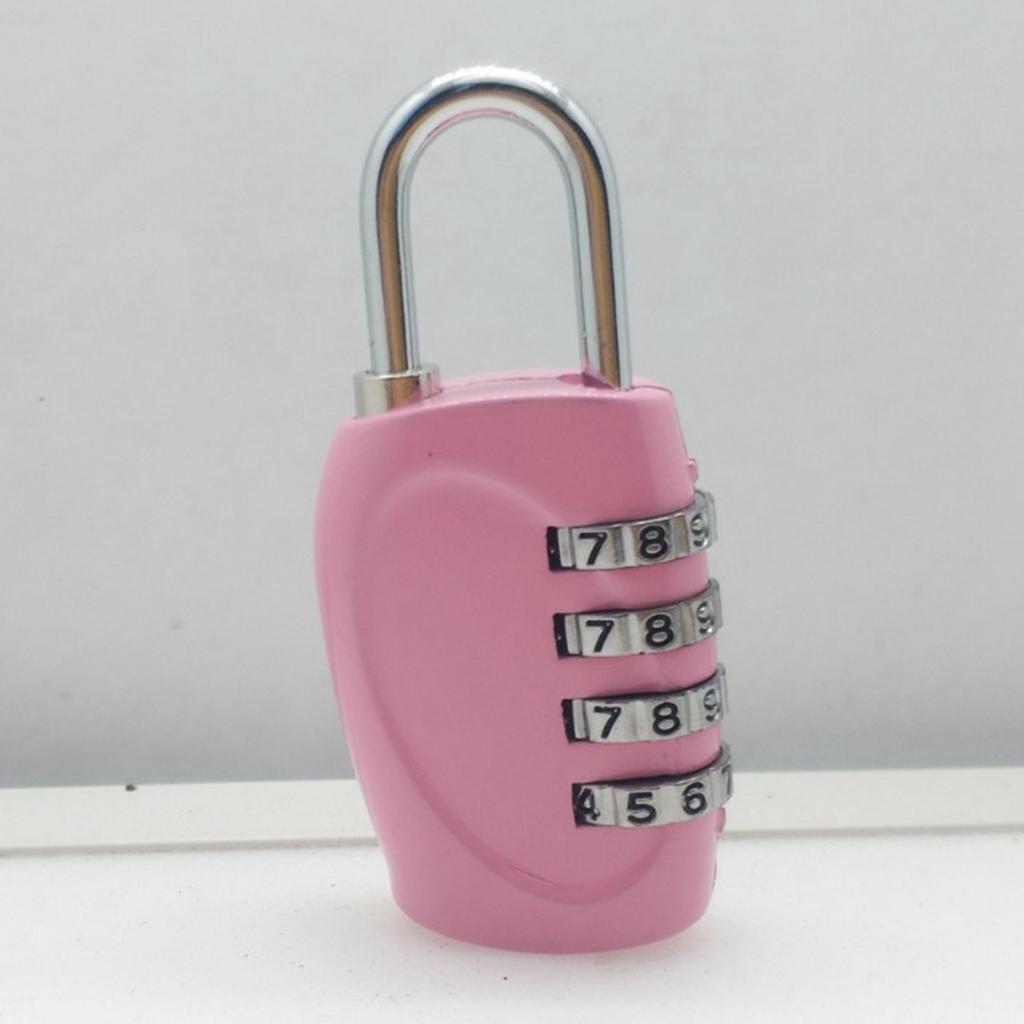 4 Digits Combination Lock Outdoor Security Padlock Zinc Alloy for Luggage Backpacks Suitcases
