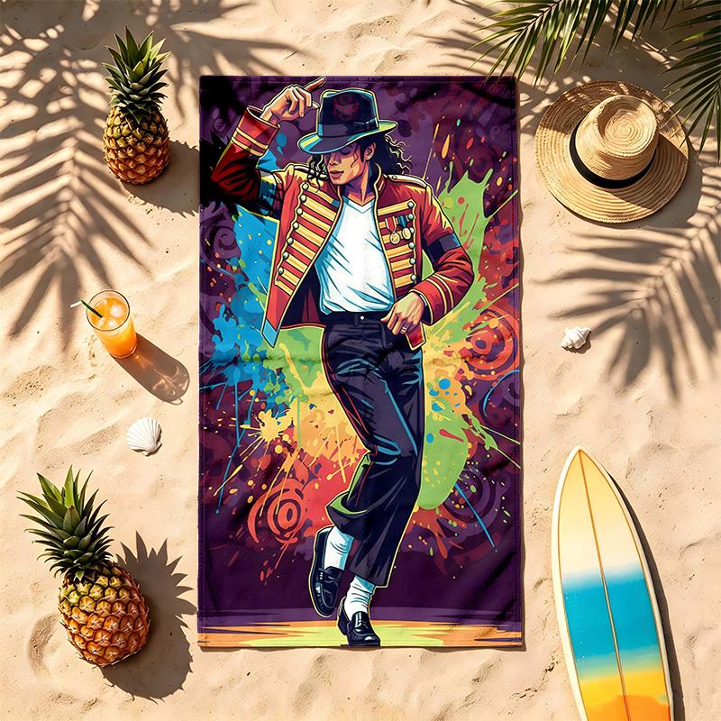 Michael Jackson (1) Tema Plaj Havlusu Kum Tutmaz Yumuşak Ve Rahat Havuz Kamp Yoga Ve Dalış İçin Uygun Bir Seyahat