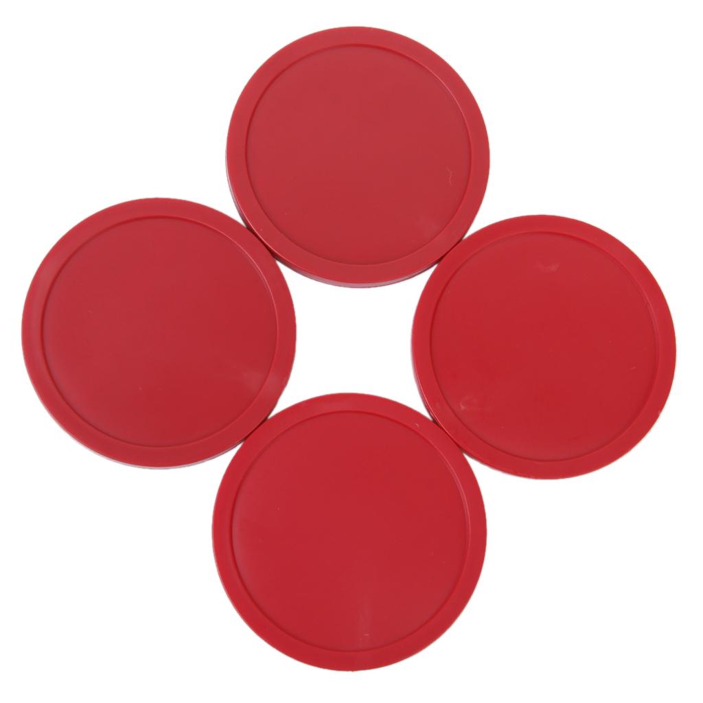 Red Replacement Pucks 3.22" for Game Tables, Equipment, Accessories (4 Pack) - suit Home Arcade
