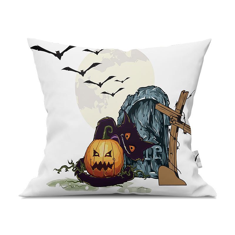Halloween Pumpkin Funny Print Pattern Cushion Cover Home Living Room Sofa Bedroom Decoration Throw Pillow Cover
