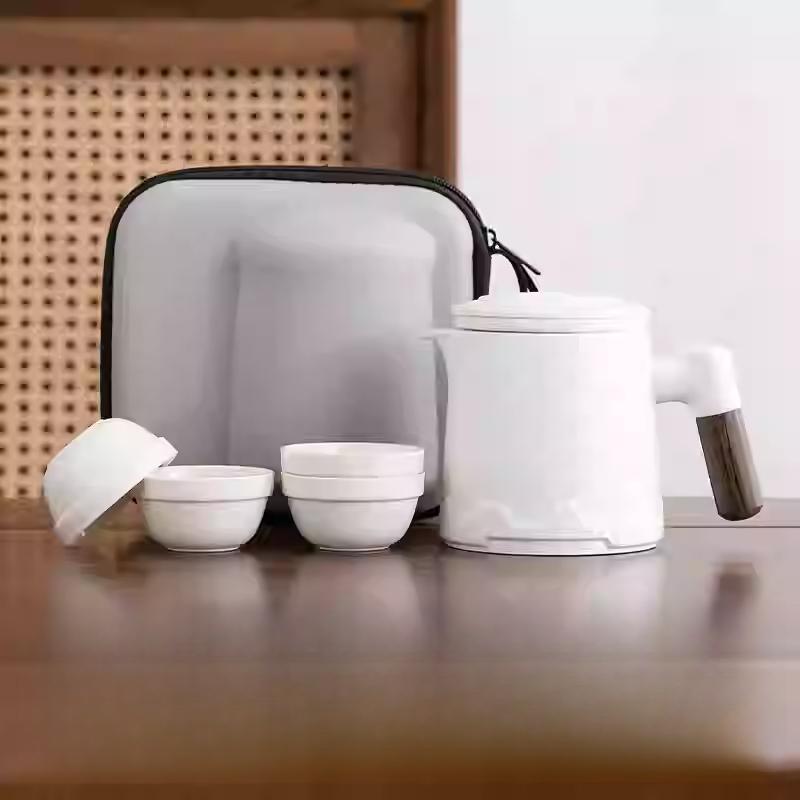 Portable Travel Tea Set Outdoor Portable Kung Fu Brewing Teapot Teacup Small Set Easy Camping Business Trip