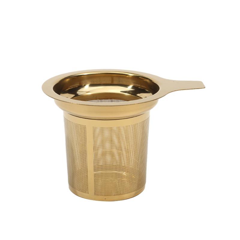 Stainless Steel Tea Filter Basket Mesh Cup Reusable Strainer Herbal Locking Tea Filter