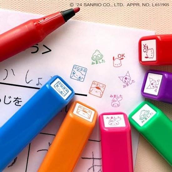 Kodomo No Kao Stamp Sanrio One Point Ink Pad Kuromi/OK