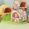 Hamster Yuvası Sıcak Sevimli Karikatür Desen Gine Domuz Evi Küçük Hayvanlar için Rahat Hamster Saklanma Yeri