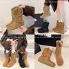 2025 new autumn retro fashion versatile round head small temperament simple Korean style short boots women comfortable