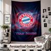 Arazzo da Appendere alla Parete con Nome e Testo Personalizzati, Arazzo Decorativo del Bayern Monaco per la Camera da Letto