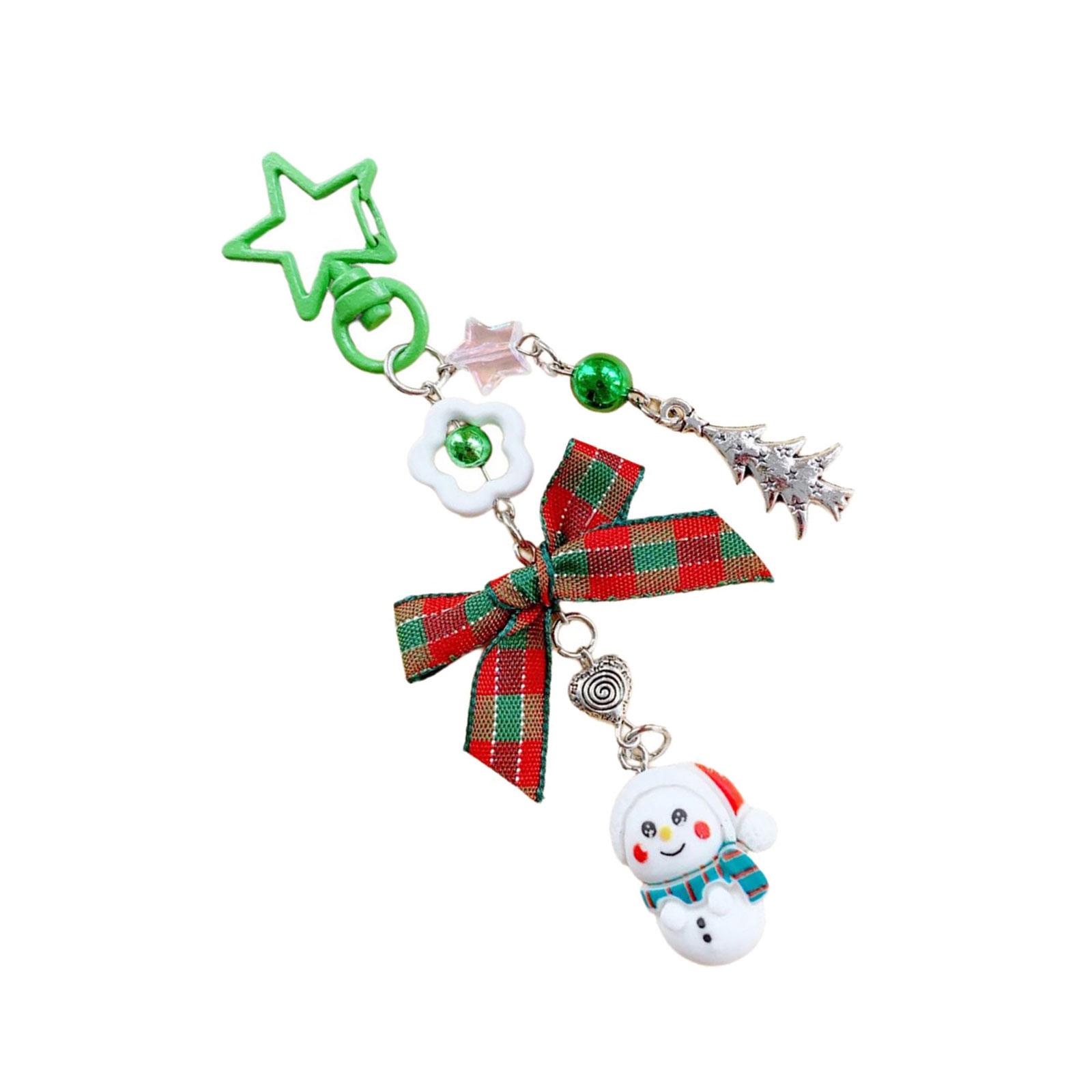 

Акриловые брелки для телефона с бантом Элегантные бисерные брелки для телефона с бантом и рождественским шармом для рюкзаков и кошельков