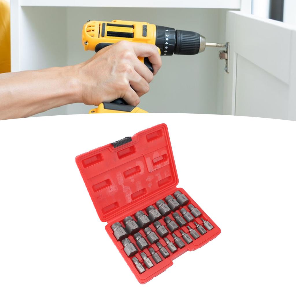 25 Pieces Screw Extractors Hex Shank   Screw Remover Tool for Damaged Broken Stripped Screws  s