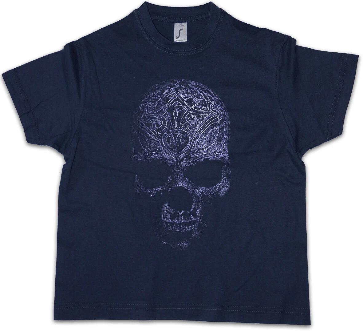 ORNAMENT SKULL II Kids Boys kids boys T-Shirt Dead Tattoo Art Rockabilly Skeleton 150