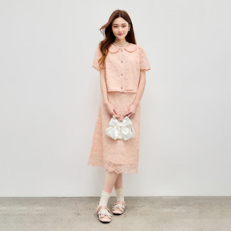 Sweet Gentle Style Doll Collar Lace Two-Piece Set