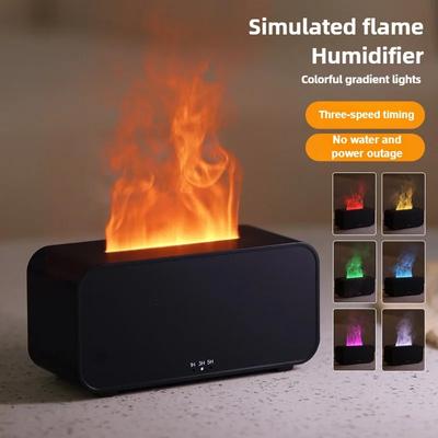 Newest Flame Aroma Diffuser Humidifier USB Desktop Simulation Light Aromatherapy Purifier Air for Bedroom With 7 Colors