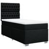 Vidaxl Continental Bed with Mattress, Black, Fabric 90X190 Cm