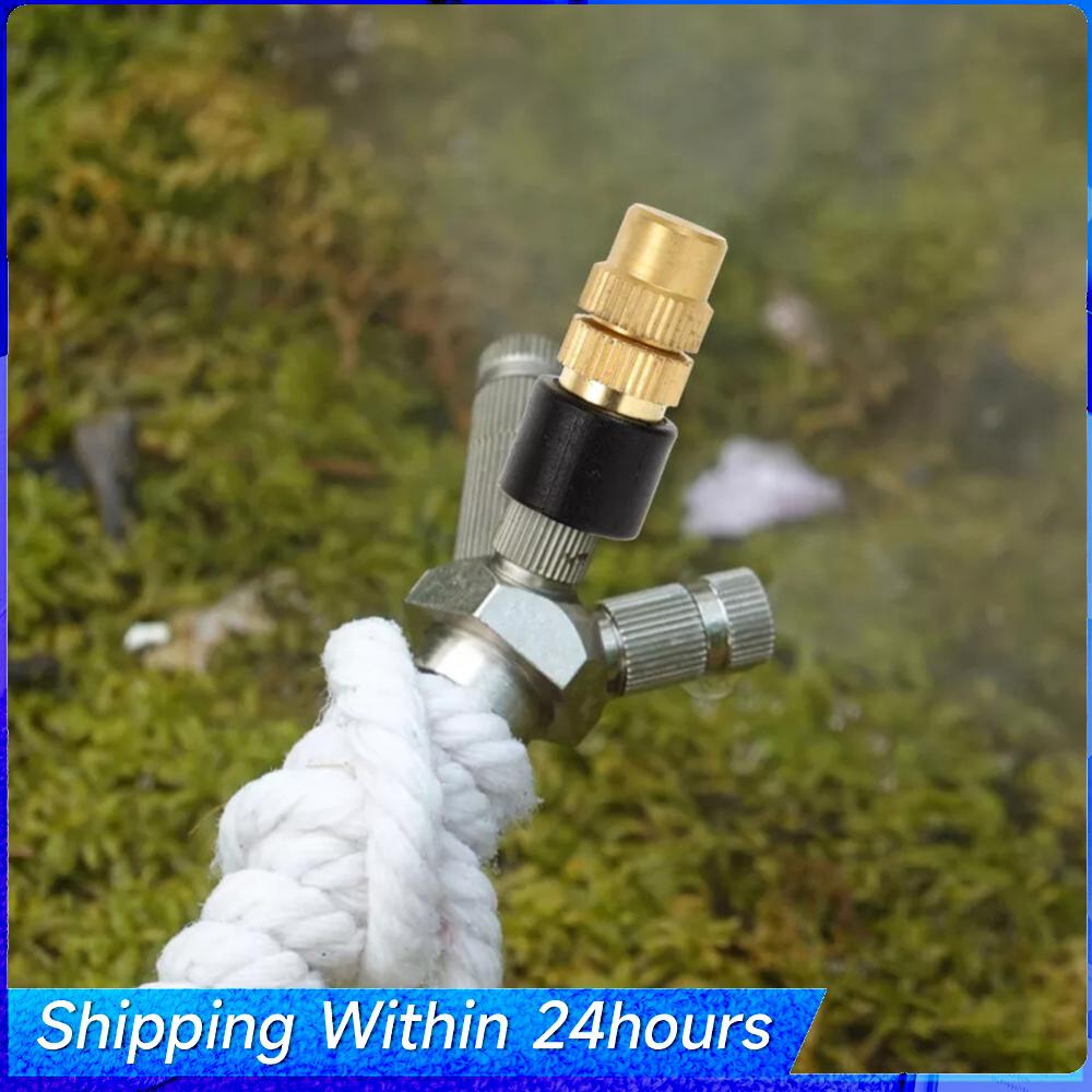 50Pcs Misting Nozzles Adjustable Brass Spray Nozzle Garden Hose Sprinkler Head Atomizing Nozzle for Gardening Watering China Mainland