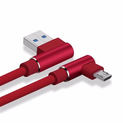 Right Angle Aluminum Alloy Micro USB Data Charging Cable