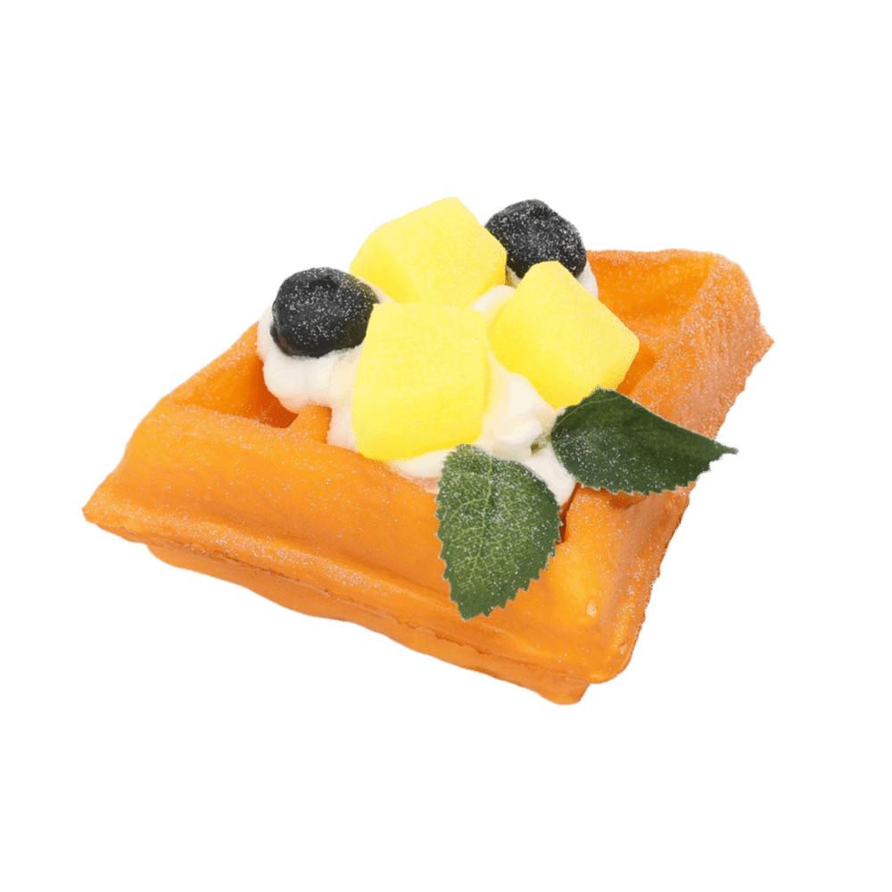 Slow Rebound Waffle Bread Squeeze Toy Food Shape Sensory Fidget Toy Kids Adults