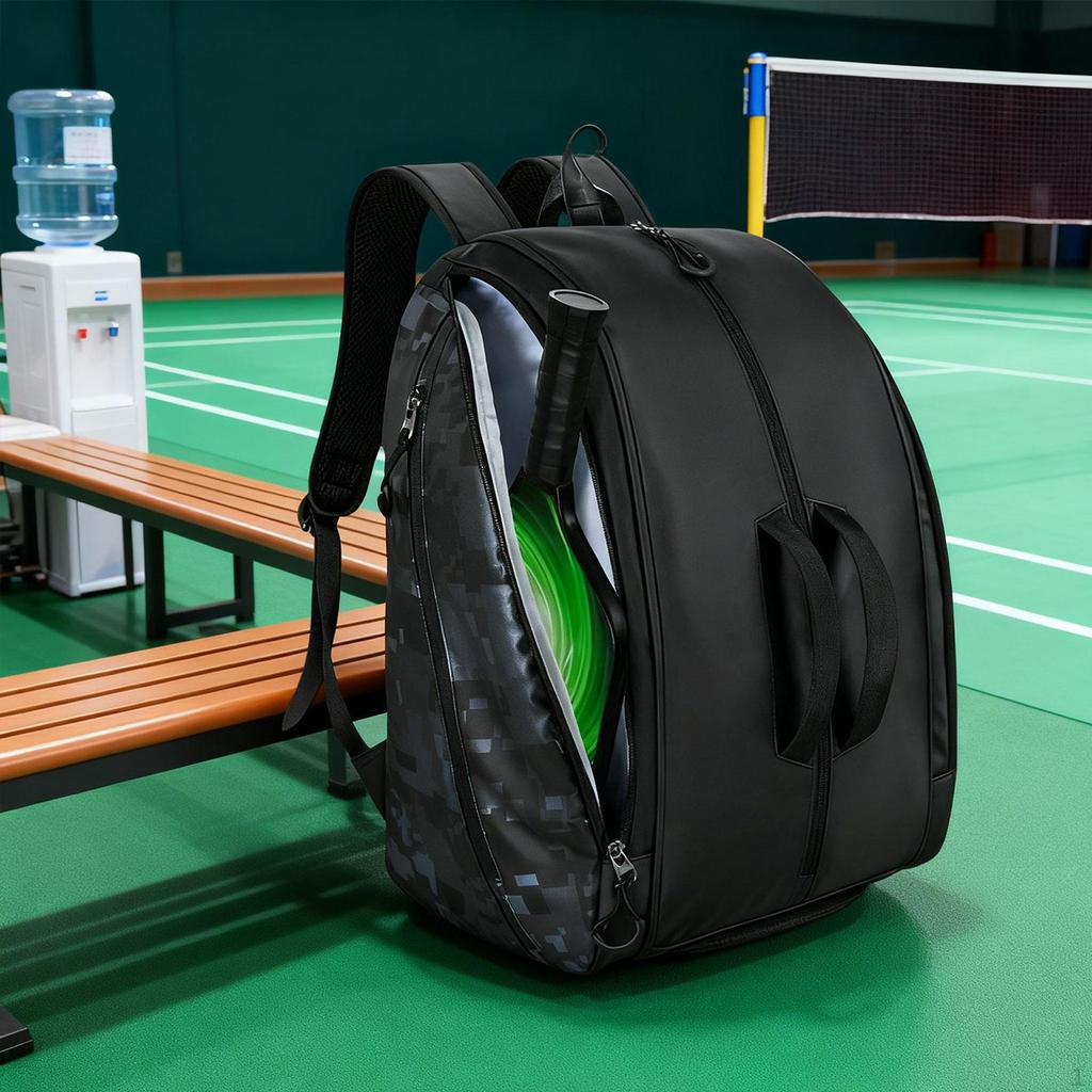 Pickleball Backpack Nylon Adjustable Shoulder Straps Accessories Paddle Carrying Bag for