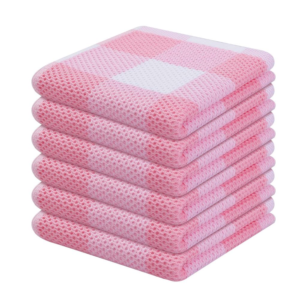 Homaxy 100% Cotton Waffle Weave Kitchen Towels Super Absorbent and Machine Clean Tool Washable Dish Towels for Drying Dishes
