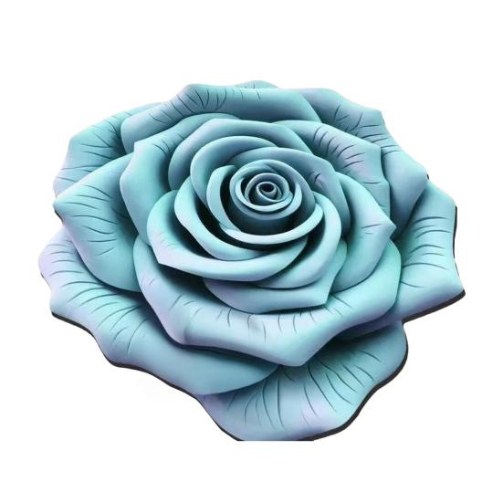 3D-Rosen-Fußmatte Saugfähiger Floral-Badezimmerteppich mit rutschfester Rückseite Realistischer Blumen-Dekorations-Teppich für Schlafzimmer Wohnzimmer Eingang