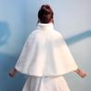 Warm Winter Wedding Faux Fur Bridal Shawl Cloak