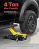 VEVOR Low Profile Floor Jack, 4 Ton Capacity, Steel Racing Floor Jack with Dual Pistons Quick Lift Pump