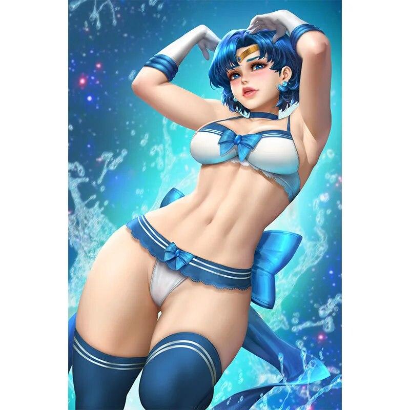 Print Canvas Game Jujitsu Warrior Nude Sexy Girl Art Living Room Bedroom Hanging Picture