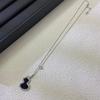 Qilin-Style CNC Black Agate Gourd Necklace - Women's Clavicle Pendant for Live Streaming Sales
