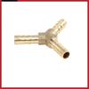 6mm Brass Hose Barb Fitting Y-Shaped 3 Way Connector for Air Water Gas Oil 5 Pcs