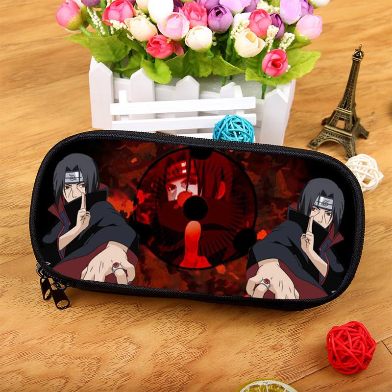 Naruto Uchiha Kakashi Large Capacity Nylon Pencil Case For Students And Office Use