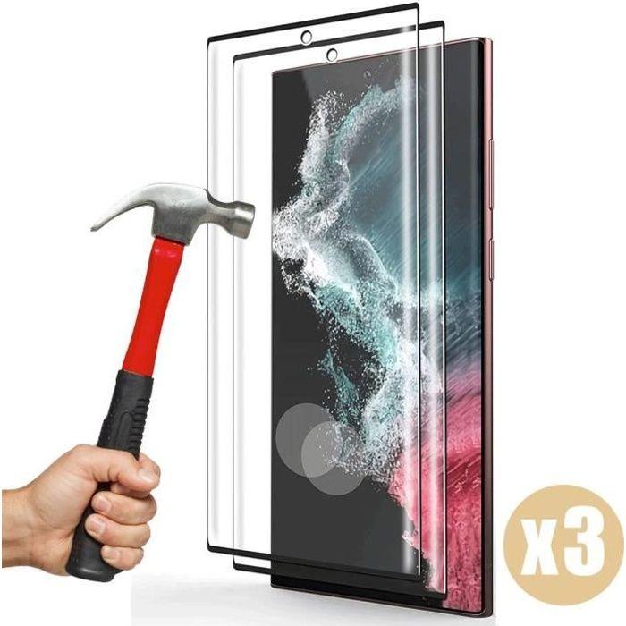Verre Trempé - PROSHOP - Samsung S22 Ultra - Pack de 3 - Résistance 9H - Transparent