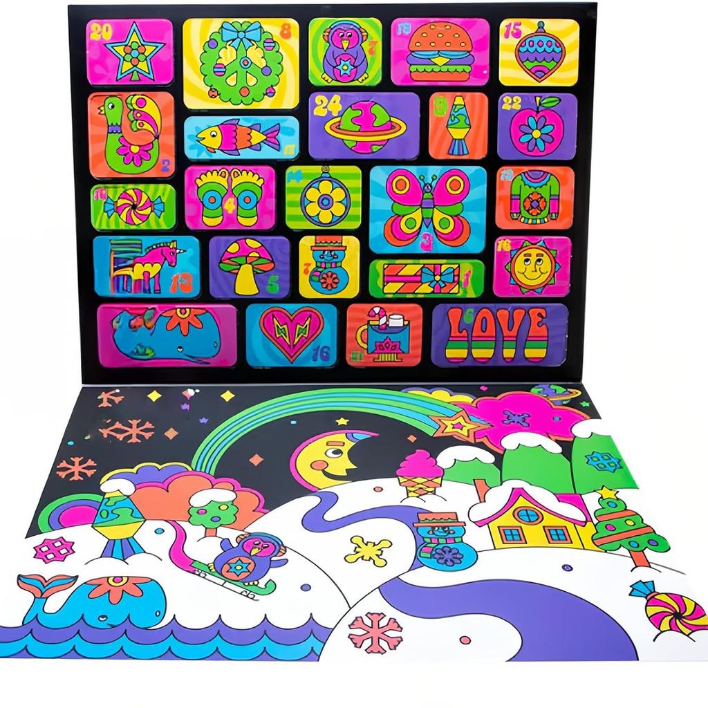 3D Christmas Advent Calendar 2025-24 Days of Sensory Surprises - Squishy Toys with Fun Shapes and Textures 24 Doh Toys In One Calendar