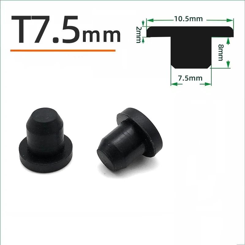 Schwarzer Silikonstopfen Ø 6mm-81,3mm Runde Staubdichte Dichtkappe Hitzebeständiger Silikon-Lochstopfen Dichtungs-Endkappe Schutzhülle