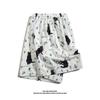 Ice Silk Cool Hawaiian Beach Shorts Men'S Summer Thin Design Japanese Retro American Trendy Brand Casual Five Quarter Pants