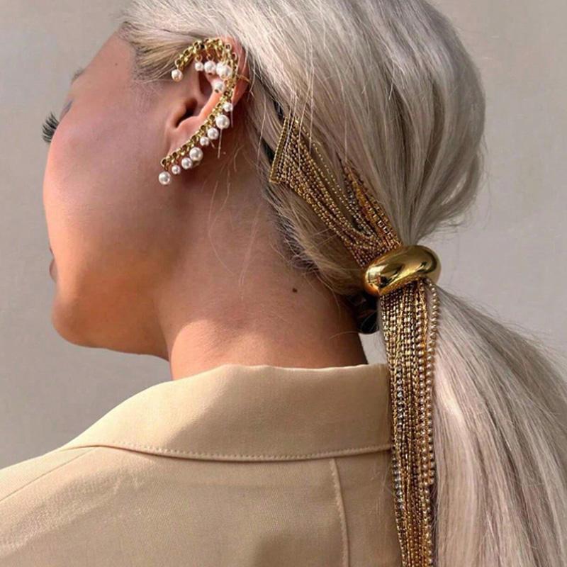 4pcs Fashion Women's Jewelry Accessories Elegant High Ponytail Hair Rope for Daily Holiday Wear Girl Elastic Hair Accessories