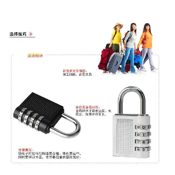 Heavy Duty 4 Dial Digit Combination Lock Weatherproof Security Padlock Outdoor Gym Locker Safely Code Lock Black 80 X 43 X 14mm
