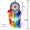 Creative Dream Catcher Wind Chime Hand-woven Feather Bedroom Hanging Ornaments Christmas Birthday Gifts Home Decoration Crafts
