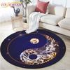 Yin Yang Round Mats Ying Yang Pentagram Area Rug Carpets for Living Room Bedroom Tatami Circle Carpet Kids Play Mat Round Carpet