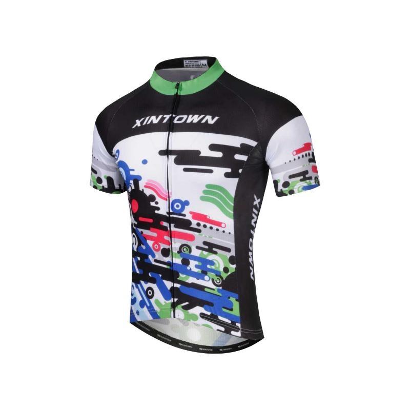 Léto s krátkým rukávem Jízda na kolo Cyklistické oblečení Set Muži Sportovní Dresy Obleky Oblečení na kolo Oblek Závodní Cyklistické Punčochové kalhoty