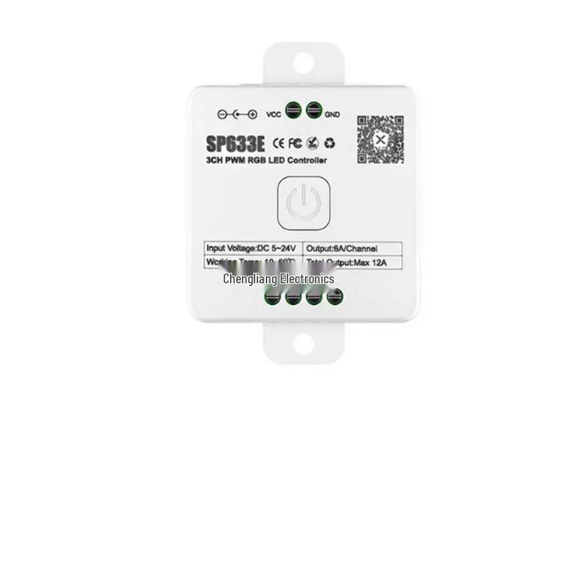 SP630E Bluetooth LED Controller: RGBCW, Single/Dual Color Temp, Magic Color Strip Dimming via App.
