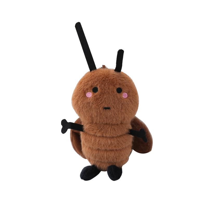 Cartoon Creative Cockroach Plush Keychain With Pp Cotton Fill For Novelty Bag Decor