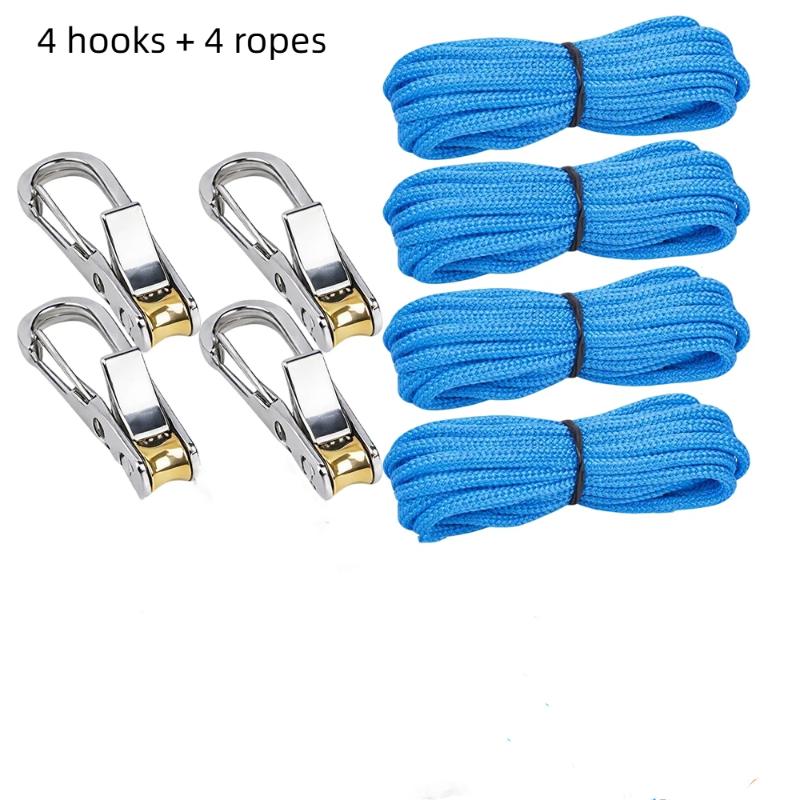 Heavy Duty Rope Tightening Tool with Non-Slip Roller Durable Rope Tensioner for Camping Hiking Tent Guyline Setup
