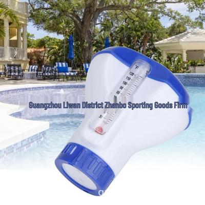 5-Inch Pool Chlorine Tablet Dispenser with Thermometer - Automatic Floating Disinfectant Medicator