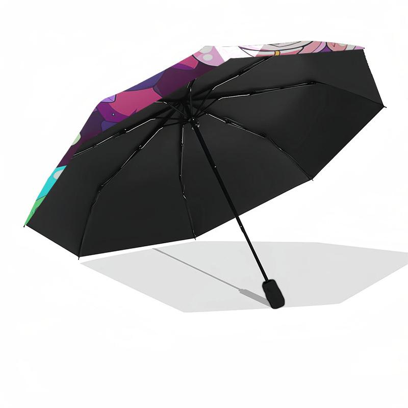 1pc Automatic Opening/Closing Outdoor Umbrella with 3-Fold Design, Featuring Characters from 'Undertale', Perfect for Fans, Travelers, Daily Use,