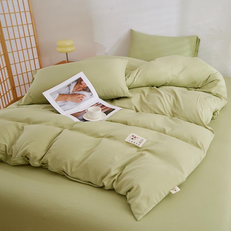 Однотонный стираный хлопковый пододеяльник для студенческого общежития, 150x200 см, всесезонный Duvet Cover 150x200cm